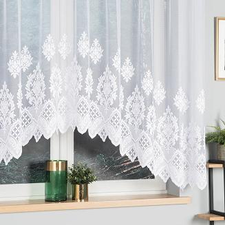 Firanka żakardowa gotowa na żabki LUDMIŁA 300x160 biała