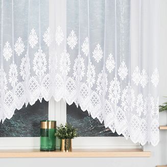 Firanka żakardowa gotowa na żabki LUDMIŁA 300x160 biała