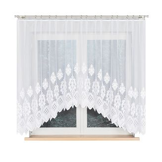 Firanka żakardowa gotowa na żabki LUDMIŁA 300x160 biała