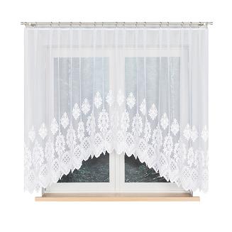 Firanka żakardowa gotowa na żabki LUDMIŁA 300x160 biała