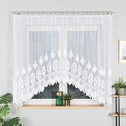 Firanka żakardowa gotowa na żabki LUDMIŁA 300x160 biała