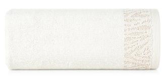 Ręcznik bawełniany z bordiurą przetykaną błyszczącą nicią MARGO 30x50 Eurofirany biały