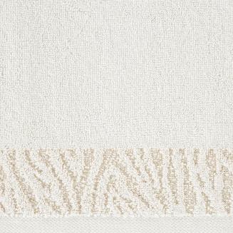 Ręcznik bawełniany z bordiurą przetykaną błyszczącą nicią MARGO 30x50 Eurofirany biały