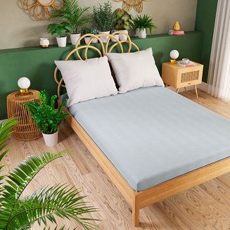 Prześcieradło jersey z gumką 90x200 DREAMY PREMIUM niebieskie