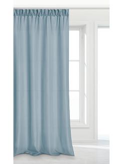 Błękitna Zasłona Gotowa Do Salonu Na Taśmie 140x300 VIVA