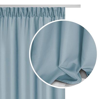 Zasłona gotowa na taśmie VIVA 140x300 półzaciemniająca błękitna