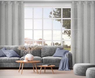 Zasłona gotowa na przelotkach ANGELICA 140x250 Eurofirany srebrny