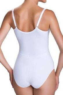 Body damskie modelujące z koronką Vanilia białe