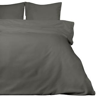 Pościel satyna bawełniana 140x200 jednobarwna jasnoszara