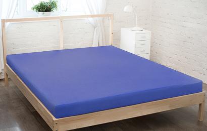 Prześcieradło jersey z gumką 160x200 jasny niebieski