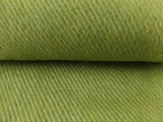 Koc wełniany z frędzlami MAGDA 160x200 diagonalny pistacjowy