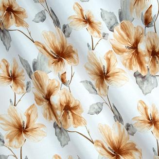 Zasłona gotowa na przelotkach SOFIA 140x250 Eurofirany biały/rudy