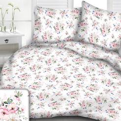 Pościel z kory 140x200 wzór polne róże na białym tle