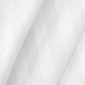 Poszewka satyna bambusowo-bawełniana STRIPE WHITE 70x80 Darymex jednokolorowa biała z listwą