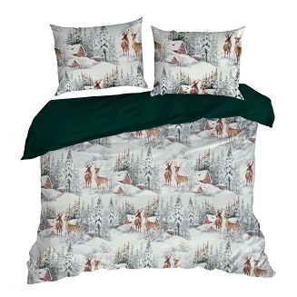 Komplet pościeli świąteczny POS 220x200 Eurofirany biały