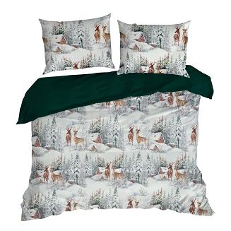 Komplet pościeli świąteczny POS 220x200 Eurofirany biały