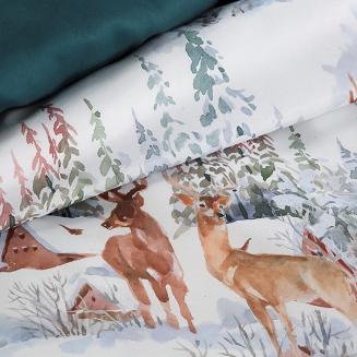 Komplet pościeli świąteczny POS 220x200 Eurofirany biały