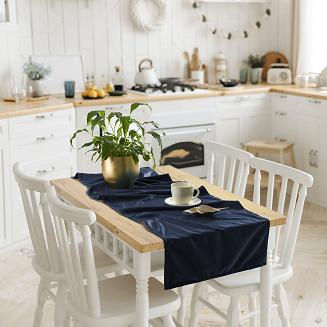 Bieżnik dekoracyjny SOFT 40x140 welurowy granatowy