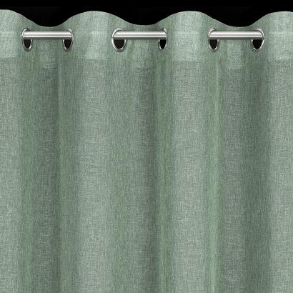 Zasłona gotowa na przelotkach ANGELICA 140x250 Eurofirany miętowa o strukturze deszczyku