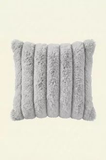 Poszewka dekoracyjna BUNNY 45x45 popielata Futrzana Puszysta Miła