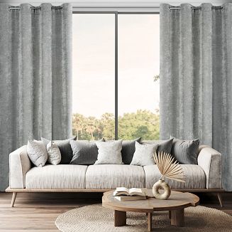 Zasłona gotowa na przelotkach NILO 140x250 Eurofirany szary