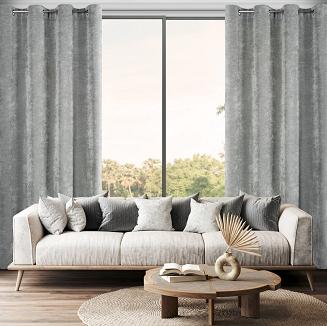 Zasłona gotowa na przelotkach NILO 140x250 Eurofirany szary