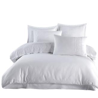 Pościel satyna bawełniana z gipiurą 220x200 Valinor biała