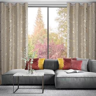 Zasłona gotowa na przelotkach LANI 140x250 Eurofirany beżowy