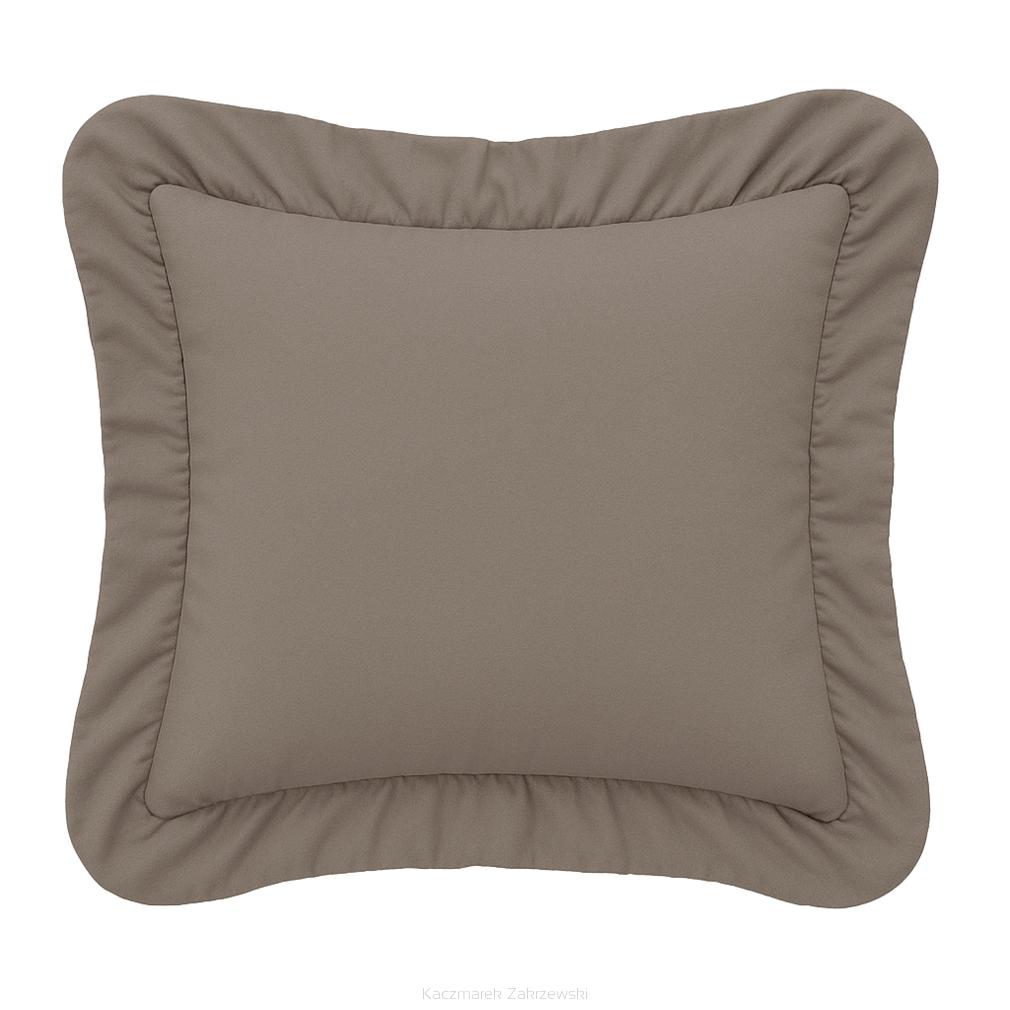 Poszewka do pościeli z falbanką RUFFY 40x40 brązowa