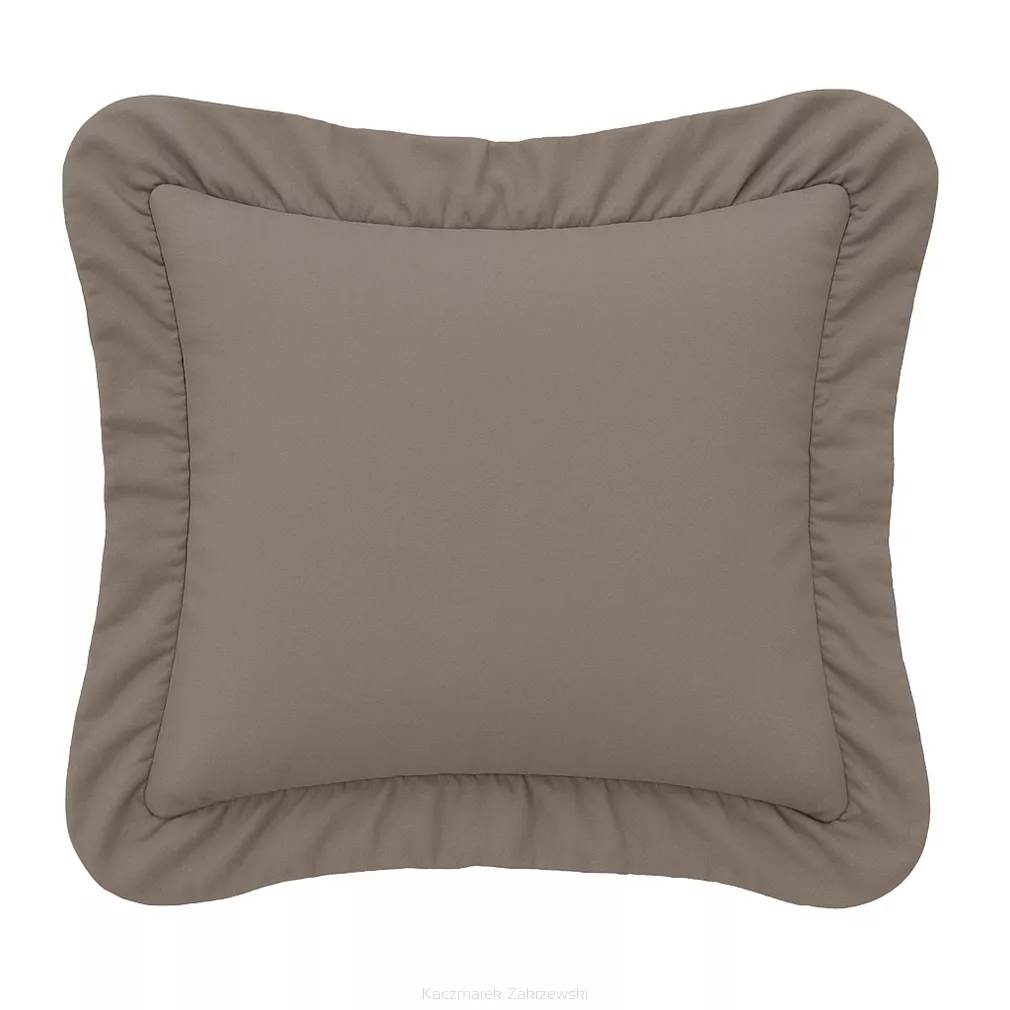 Poszewka do pościeli z falbanką RUFFY 40x40 brązowa