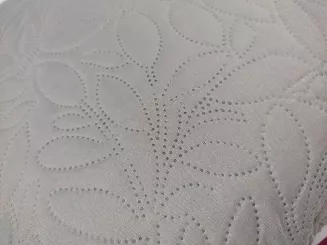 Poszewka dekoracyjna BONA 45x45 pikowana srebrna kwiaty