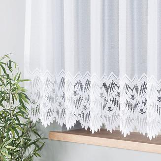 Firanka żakardowa gotowa na prosto na żabki FELICJA 300x160 biała