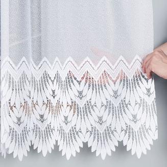 Firanka żakardowa gotowa na prosto na żabki FELICJA 300x160 biała