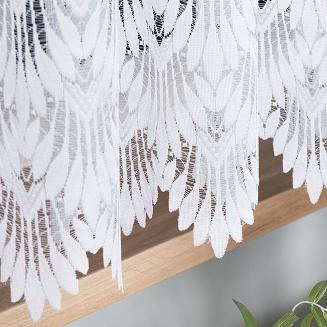 Firanka żakardowa gotowa na prosto na żabki FELICJA 300x160 biała