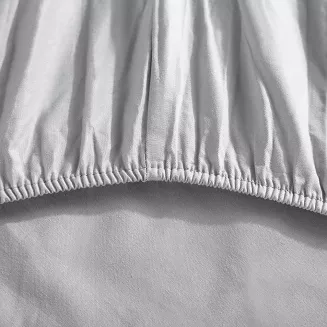Prześcieradło satyna bawełniana z gumką 200x220 SIN szare