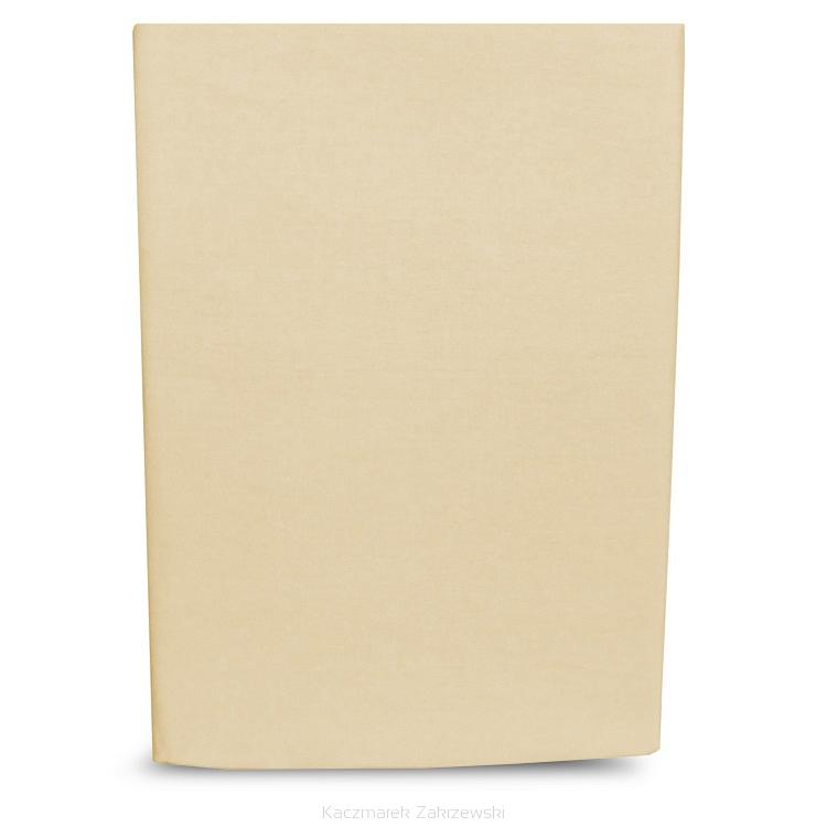 Prześcieradło bawełniane bez gumki 200x220 jasny beż