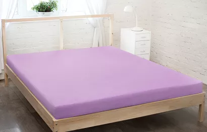 Prześcieradło jersey z gumką 200x220 wrzosowy