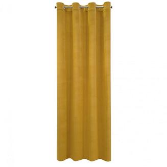 Zasłona gotowa na przelotkach MILO 140x250 Eurofirany musztardowa
