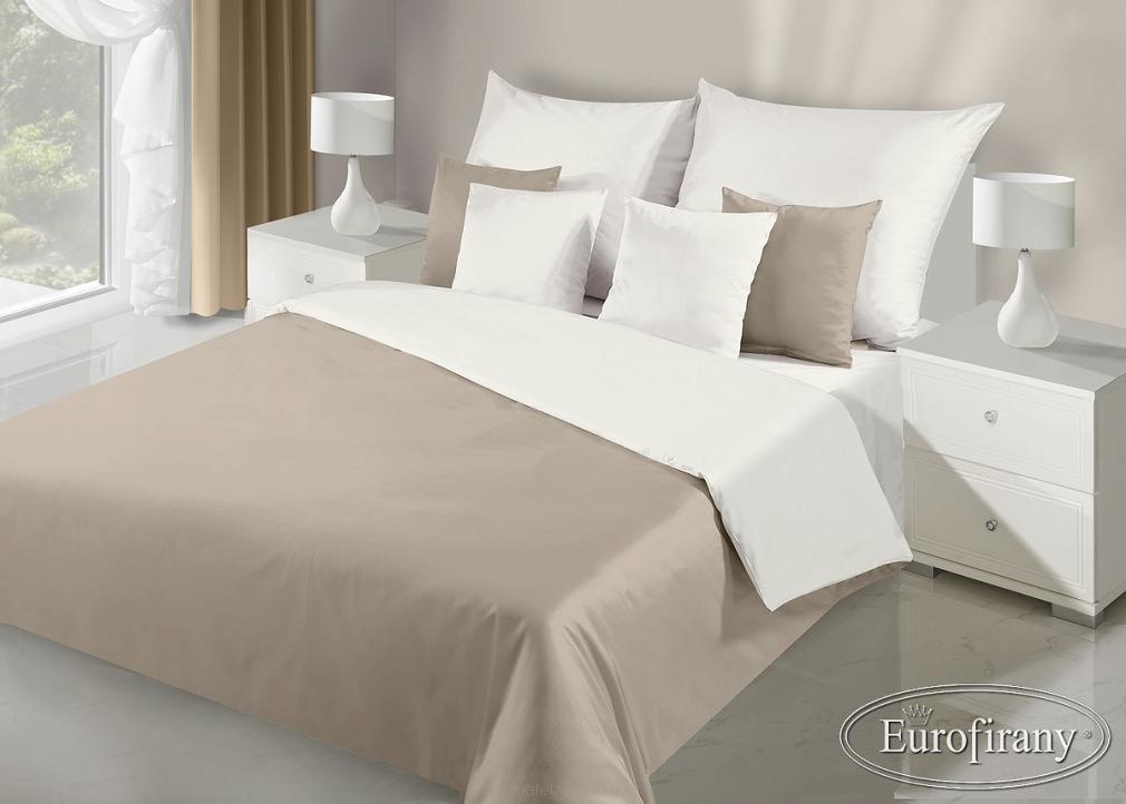 Pościel satynowa 220x200 NOVA Eurofirany beż + krem