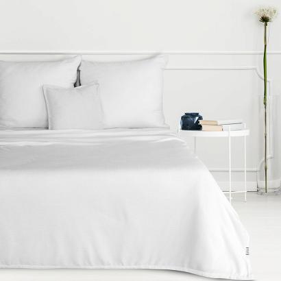 Koc narzuta SIMPLE1 150x200 Eurofirany biały miękki i lekki