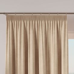 Zasłona gotowa na taśmie VELVI 140x230 ciemnokremowa