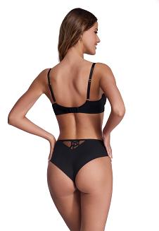 Biustonosz z haftem Soft AV 2187 miękki czarny