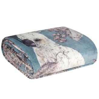 Koc narzuta ARA 150x200 Eurofirany turkusowy/popielaty