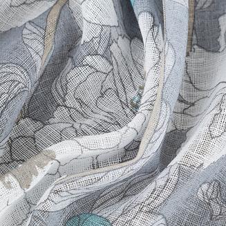 Zasłona gotowa na przelotkach FABIA 140x250 Eurofirany biały/szary