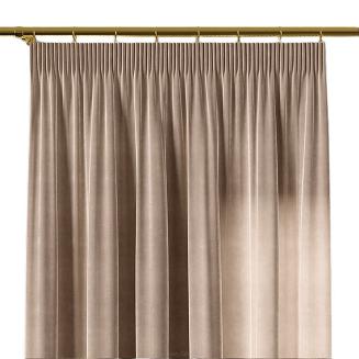 Zasłona gotowa na taśmie VELVI 140x160 jasnobeżowa