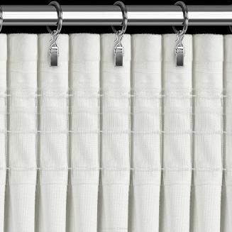 Zasłona gotowa na taśmie ROSES 140x270 Eva Minge Eurofirany kremowa z 6 pasami róż na górze