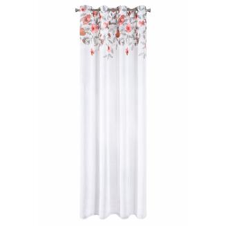 Zasłona gotowa na przelotkach ELLA 140x250 Eurofirany biały