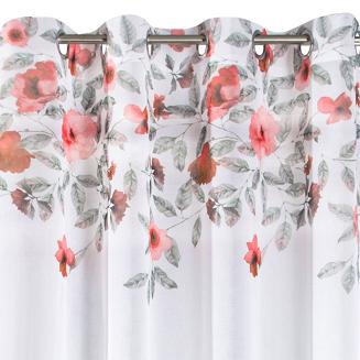 Zasłona gotowa na przelotkach ELLA 140x250 Eurofirany biały