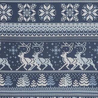 Komplet pościeli świąteczny POS 140x200 Eurofirany granatowy