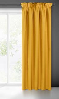 Zasłona gotowa na taśmie STYLE 140x270 Eurofirany musztardowy